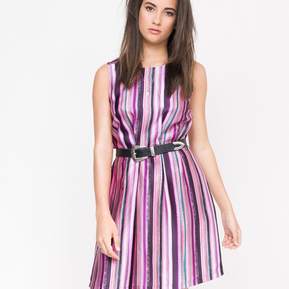 Quinn Stripe Silk Dress